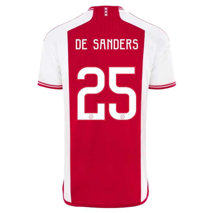 Kandiny Hombre Camiseta Kay-Lee De Sanders #25 Rojo Blanco 1ª Equipación 2023/24 La Camisa Chile