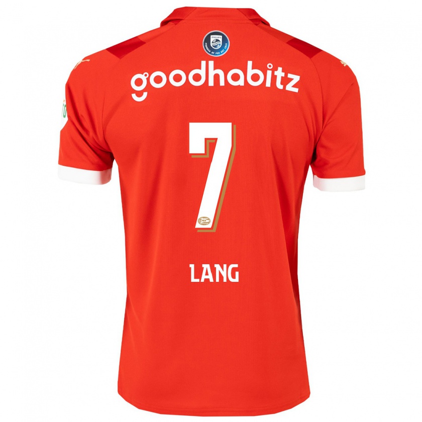Kandiny Hombre Camiseta Noa Lang #7 Rojo 1ª Equipación 2023/24 La Camisa Chile