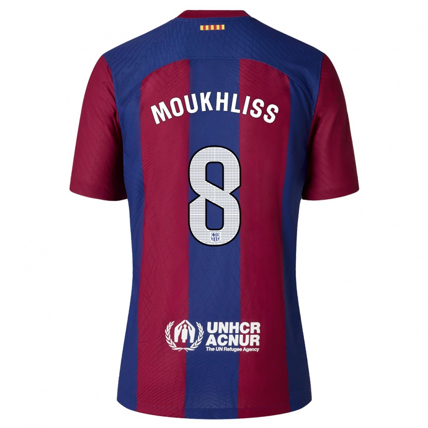 Kandiny Hombre Camiseta Moha Moukhliss #8 Rojo Azul 1ª Equipación 2023/24 La Camisa Chile