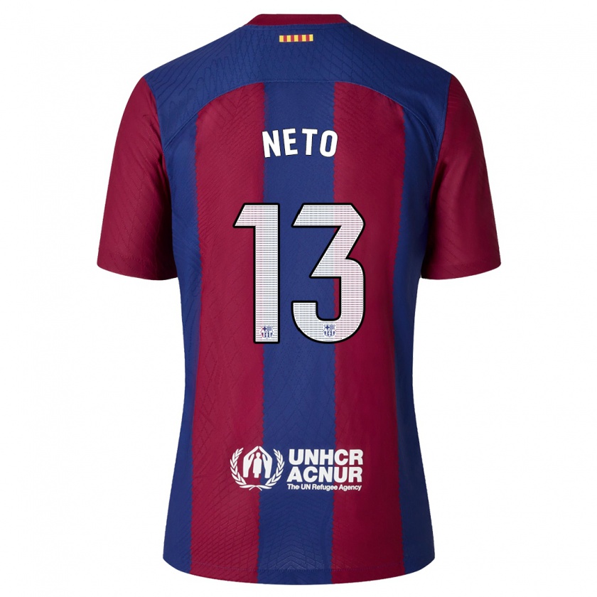 Kandiny Hombre Camiseta Neto #13 Rojo Azul 1ª Equipación 2023/24 La Camisa Chile