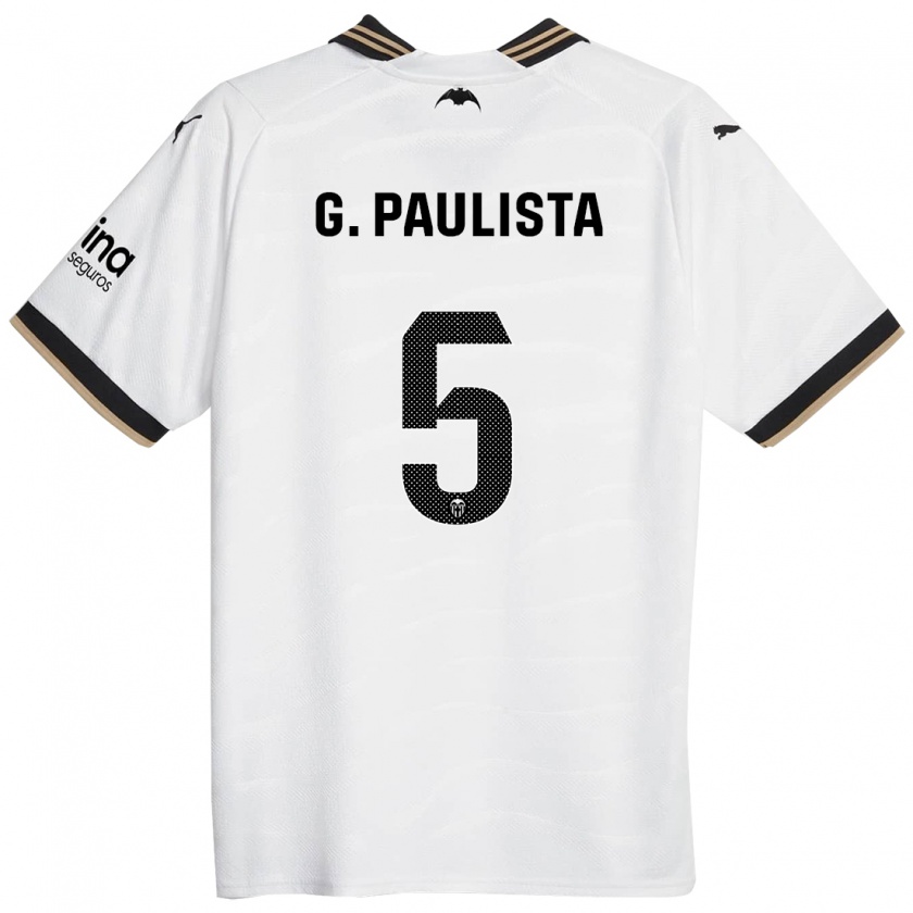 Kandiny Hombre Camiseta Gabriel Paulista #5 Blanco 1ª Equipación 2023/24 La Camisa Chile
