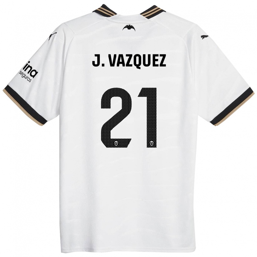 Kandiny Hombre Camiseta Jesús Vázquez #21 Blanco 1ª Equipación 2023/24 La Camisa Chile