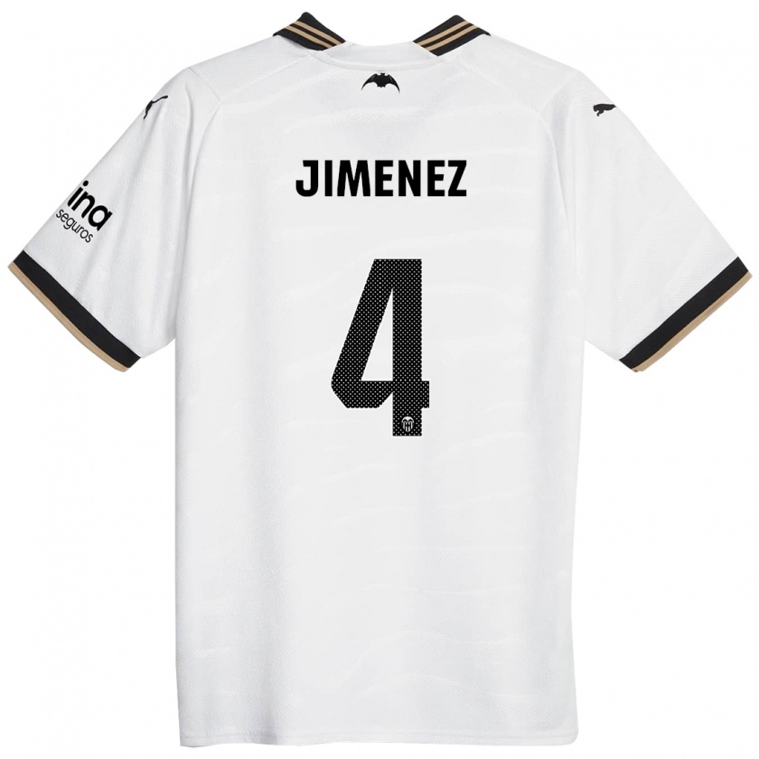 Kandiny Hombre Camiseta Maria Jimenez #4 Blanco 1ª Equipación 2023/24 La Camisa Chile