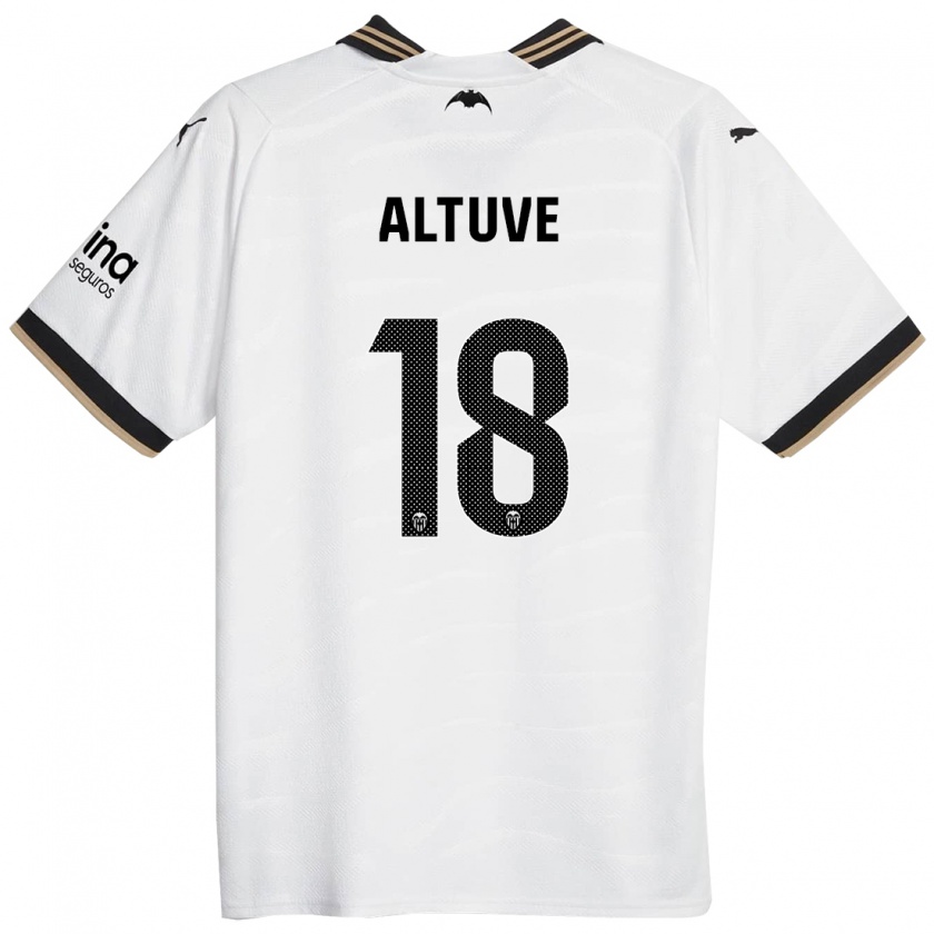 Kandiny Hombre Camiseta Oriana Altuve #18 Blanco 1ª Equipación 2023/24 La Camisa Chile