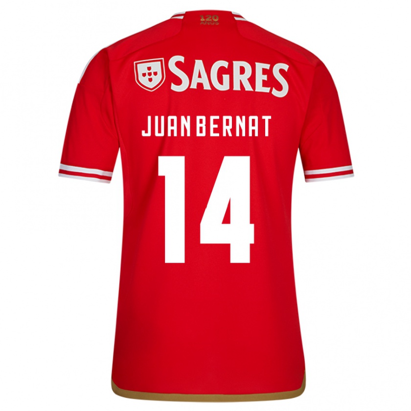 Kandiny Hombre Camiseta Juan Bernat #14 Rojo 1ª Equipación 2023/24 La Camisa Chile