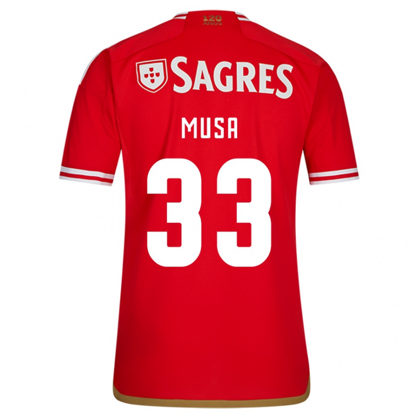 Kandiny Hombre Camiseta Petar Musa #33 Rojo 1ª Equipación 2023/24 La Camisa Chile