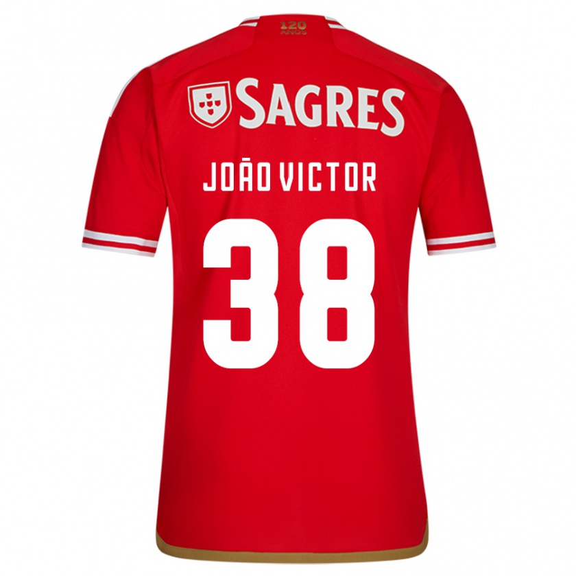 Kandiny Hombre Camiseta João Victor #38 Rojo 1ª Equipación 2023/24 La Camisa Chile