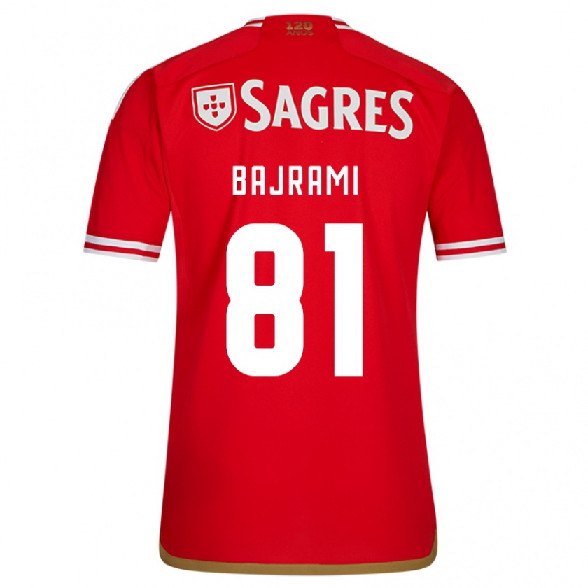 Kandiny Hombre Camiseta Adrian Bajrami #81 Rojo 1ª Equipación 2023/24 La Camisa Chile
