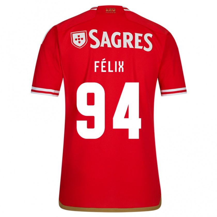 Kandiny Hombre Camiseta Hugo Félix #94 Rojo 1ª Equipación 2023/24 La Camisa Chile