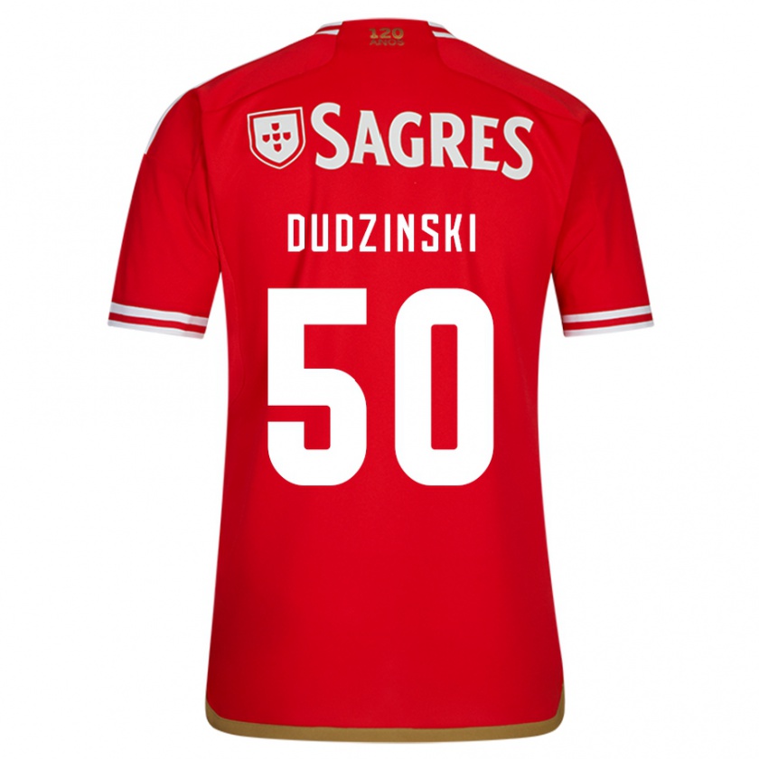 Kandiny Hombre Camiseta Marcel Dudzinski #50 Rojo 1ª Equipación 2023/24 La Camisa Chile