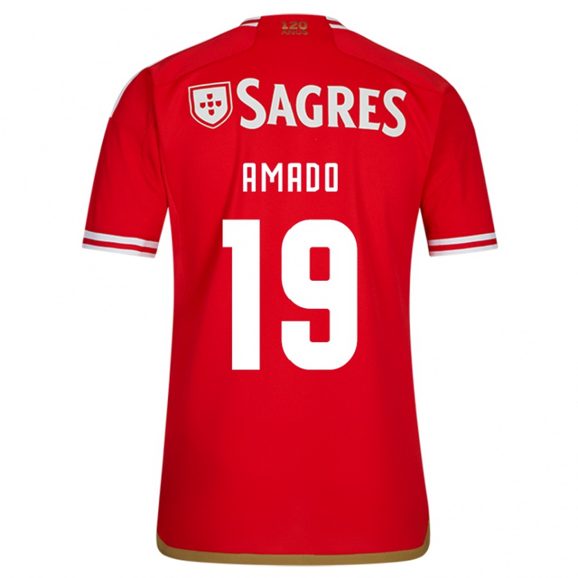 Kandiny Hombre Camiseta Catarina Amado #19 Rojo 1ª Equipación 2023/24 La Camisa Chile