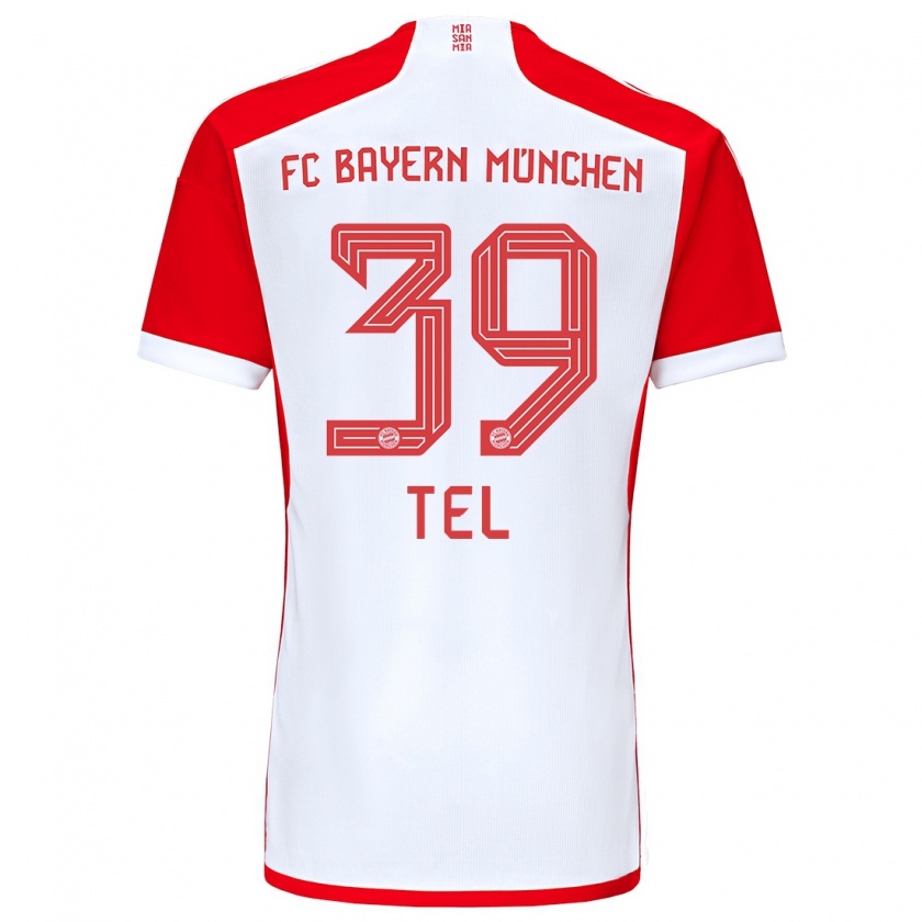 Kandiny Hombre Camiseta Mathys Tel #39 Rojo Blanco 1ª Equipación 2023/24 La Camisa Chile