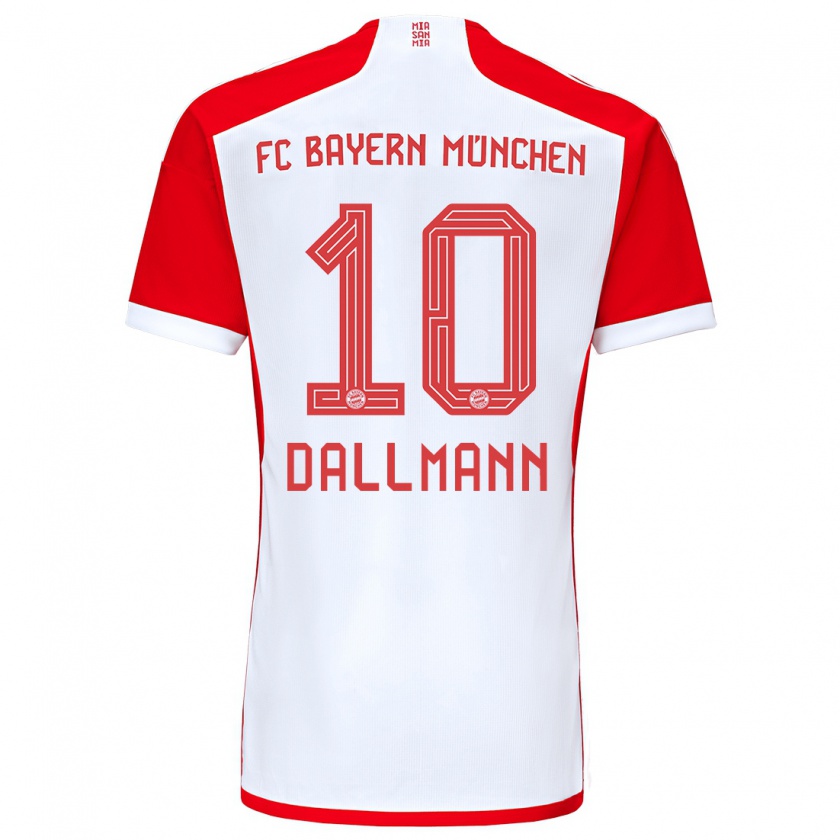 Kandiny Hombre Camiseta Linda Dallmann #10 Rojo Blanco 1ª Equipación 2023/24 La Camisa Chile