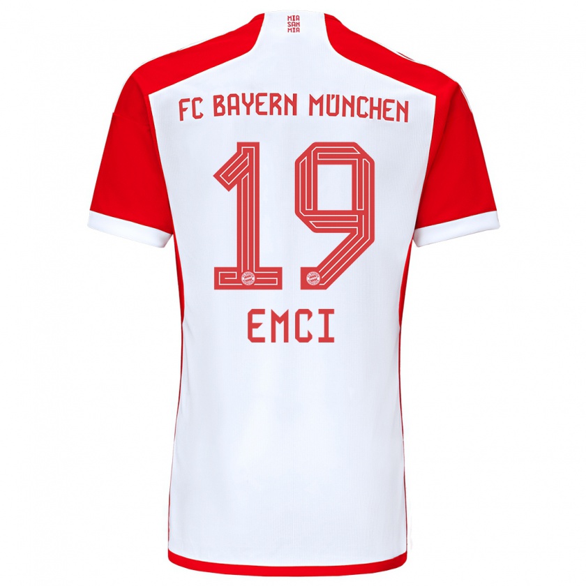 Kandiny Hombre Camiseta Ben Emci #19 Rojo Blanco 1ª Equipación 2023/24 La Camisa Chile