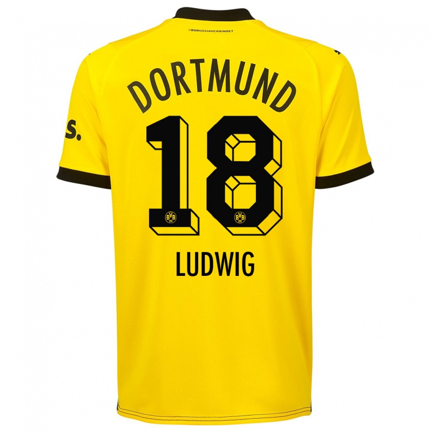 Kandiny Hombre Camiseta Michel Ludwig #18 Amarillo 1ª Equipación 2023/24 La Camisa Chile