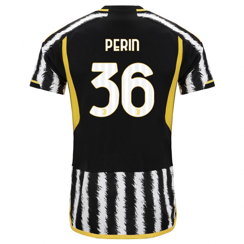 Kandiny Hombre Camiseta Mattia Perin #36 Blanco Negro 1ª Equipación 2023/24 La Camisa Chile
