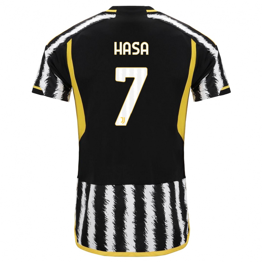 Kandiny Hombre Camiseta Luis Hasa #7 Blanco Negro 1ª Equipación 2023/24 La Camisa Chile
