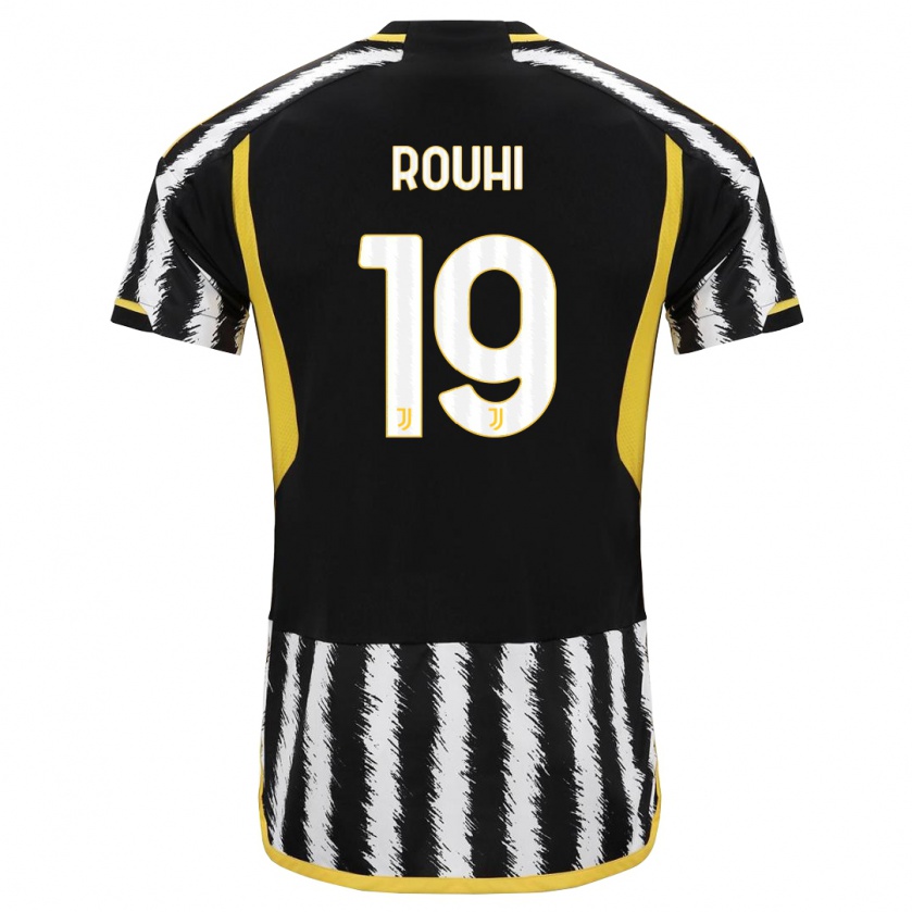 Kandiny Hombre Camiseta Jonas Rouhi #19 Blanco Negro 1ª Equipación 2023/24 La Camisa Chile
