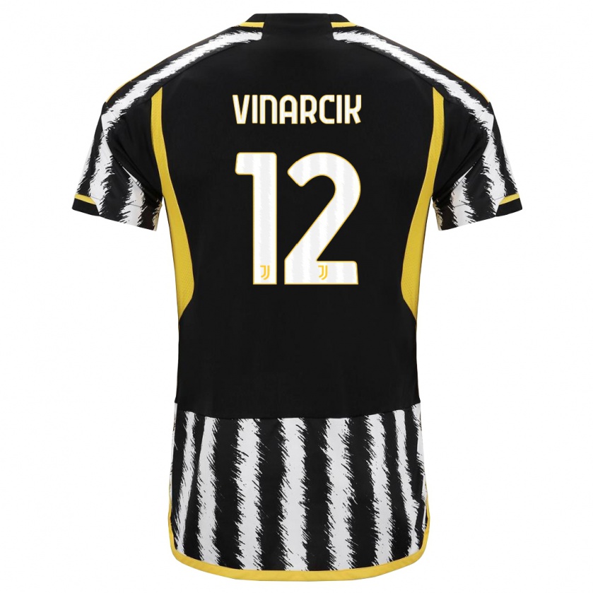 Kandiny Hombre Camiseta Jakub Vinarcik #12 Blanco Negro 1ª Equipación 2023/24 La Camisa Chile