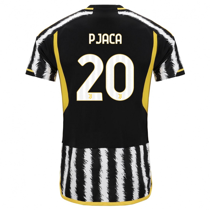 Kandiny Hombre Camiseta Marko Pjaca #20 Blanco Negro 1ª Equipación 2023/24 La Camisa Chile