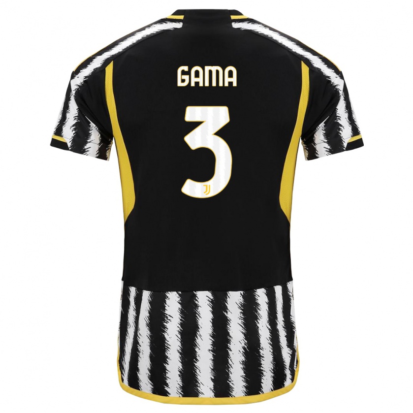 Kandiny Hombre Camiseta Sara Gama #3 Blanco Negro 1ª Equipación 2023/24 La Camisa Chile