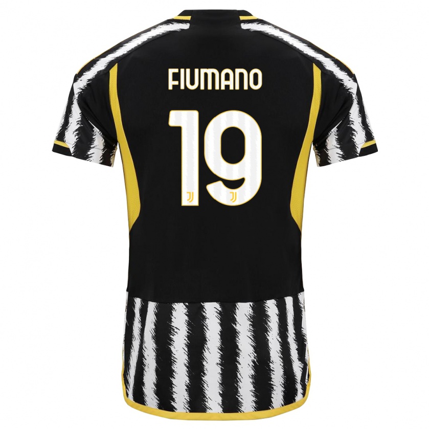 Kandiny Hombre Camiseta Filippo Fiumano #19 Blanco Negro 1ª Equipación 2023/24 La Camisa Chile