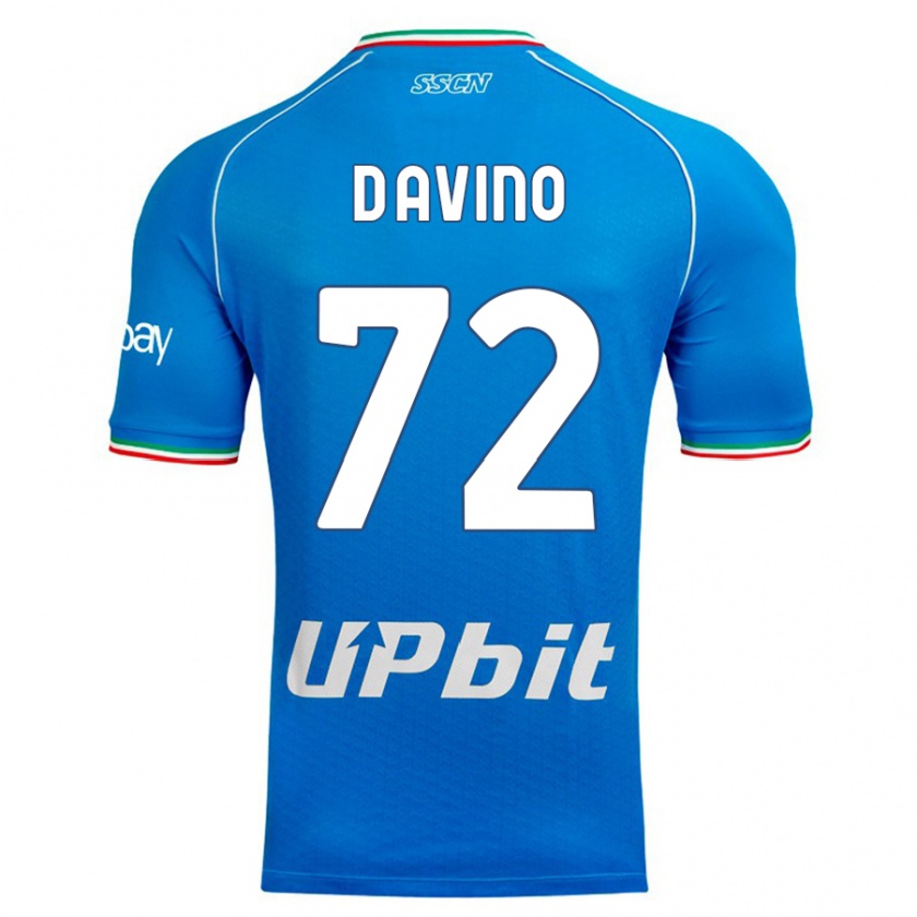 Kandiny Hombre Camiseta Luigi D'avino #72 Cielo Azul 1ª Equipación 2023/24 La Camisa Chile