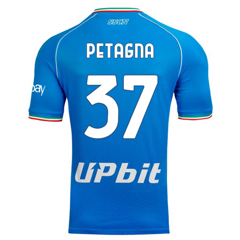 Kandiny Hombre Camiseta Andrea Petagna #37 Cielo Azul 1ª Equipación 2023/24 La Camisa Chile