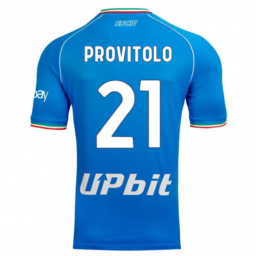 Kandiny Hombre Camiseta Vincenzo Provitolo #21 Cielo Azul 1ª Equipación 2023/24 La Camisa Chile