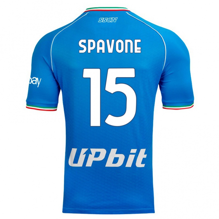 Kandiny Hombre Camiseta Alessandro Spavone #15 Cielo Azul 1ª Equipación 2023/24 La Camisa Chile