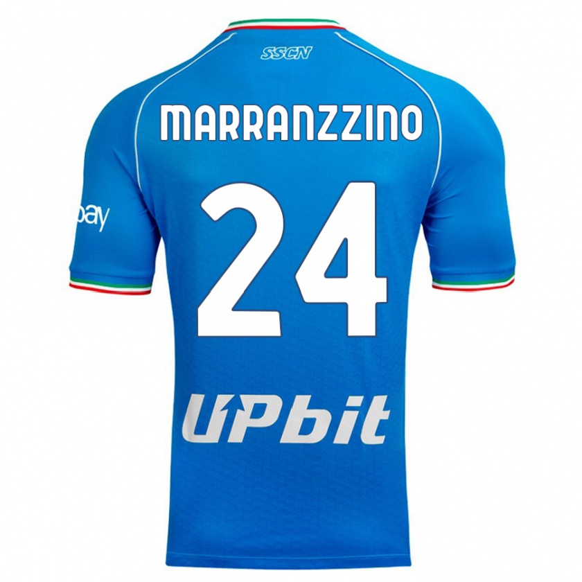 Kandiny Hombre Camiseta Pasquale Marranzzino #24 Cielo Azul 1ª Equipación 2023/24 La Camisa Chile