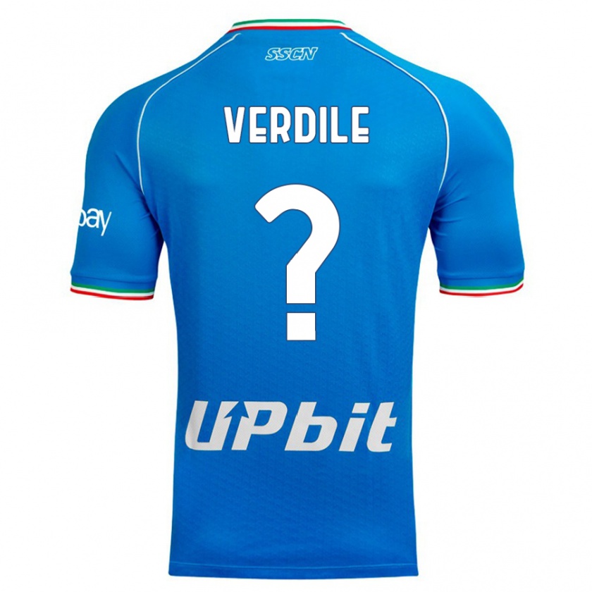 Kandiny Hombre Camiseta Domenico Verdile #0 Cielo Azul 1ª Equipación 2023/24 La Camisa Chile