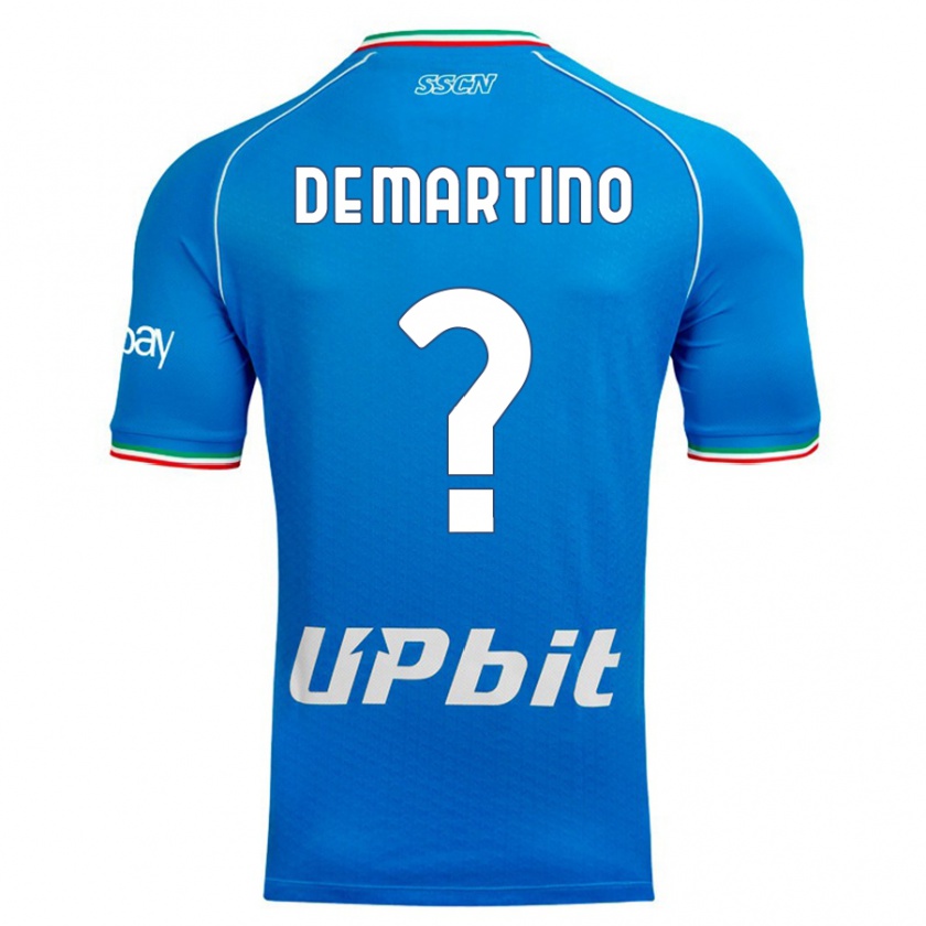 Kandiny Hombre Camiseta Enrico Pio De Martino #0 Cielo Azul 1ª Equipación 2023/24 La Camisa Chile