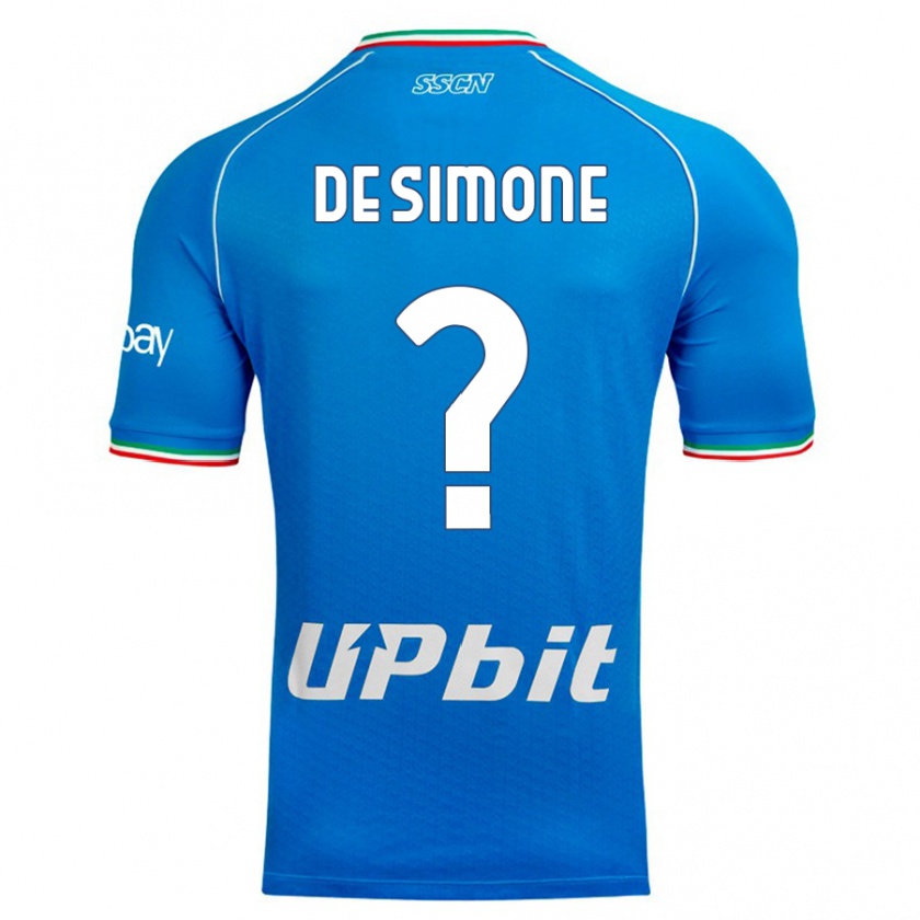 Kandiny Hombre Camiseta Paolo De Simone #0 Cielo Azul 1ª Equipación 2023/24 La Camisa Chile