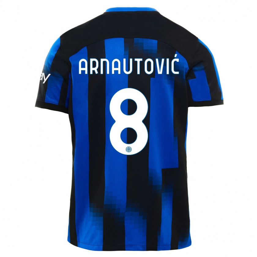 Kandiny Hombre Camiseta Marko Arnautovic #8 Azul Negro 1ª Equipación 2023/24 La Camisa Chile