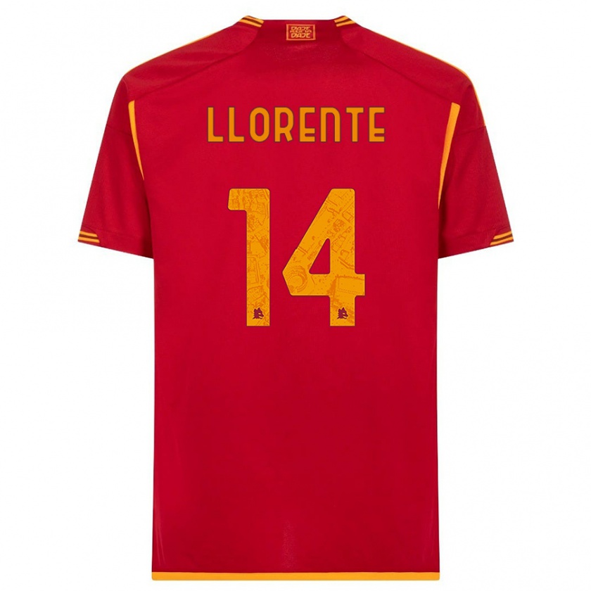 Kandiny Hombre Camiseta Diego Llorente #14 Rojo 1ª Equipación 2023/24 La Camisa Chile