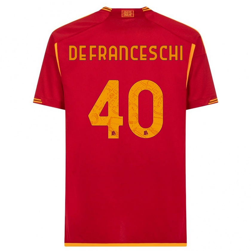 Kandiny Hombre Camiseta Leonardo De Franceschi #40 Rojo 1ª Equipación 2023/24 La Camisa Chile
