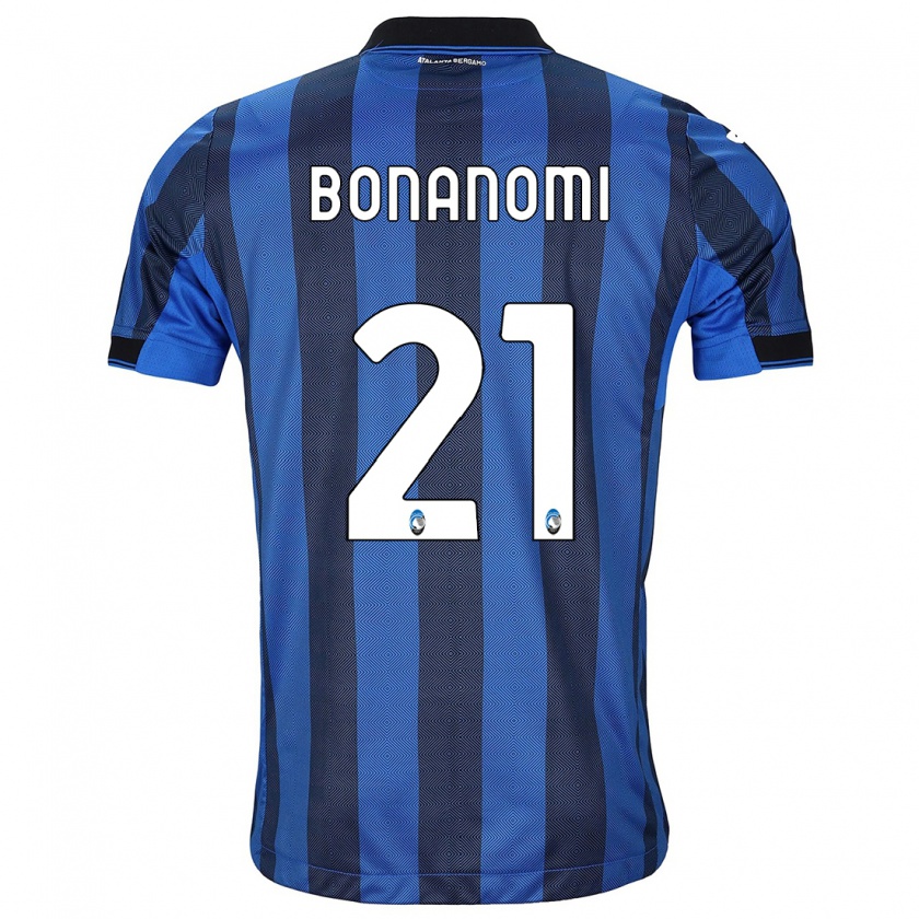 Kandiny Hombre Camiseta Andrea Bonanomi #21 Azul Negro 1ª Equipación 2023/24 La Camisa Chile