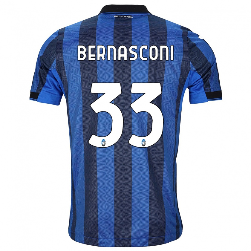 Kandiny Hombre Camiseta Lorenzo Bernasconi #33 Azul Negro 1ª Equipación 2023/24 La Camisa Chile