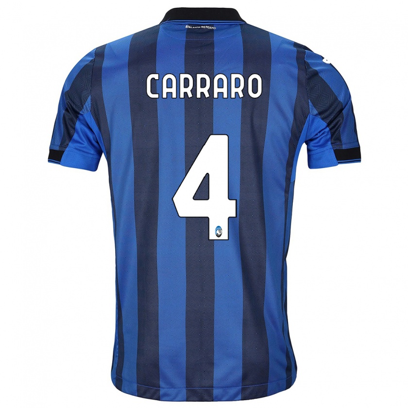 Kandiny Hombre Camiseta Marco Carraro #4 Azul Negro 1ª Equipación 2023/24 La Camisa Chile