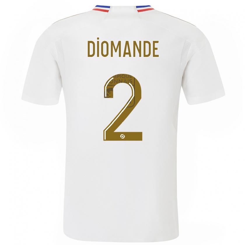 Kandiny Hombre Camiseta Sinaly Diomandé #2 Blanco 1ª Equipación 2023/24 La Camisa Chile