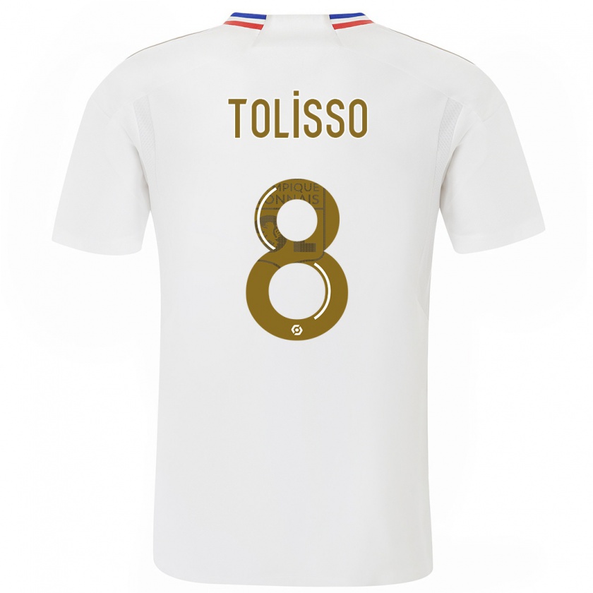 Kandiny Hombre Camiseta Corentin Tolisso #8 Blanco 1ª Equipación 2023/24 La Camisa Chile