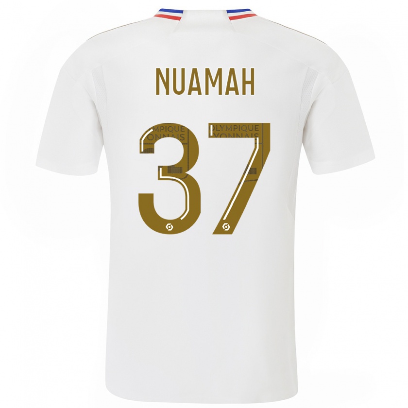 Kandiny Hombre Camiseta Ernest Nuamah #37 Blanco 1ª Equipación 2023/24 La Camisa Chile