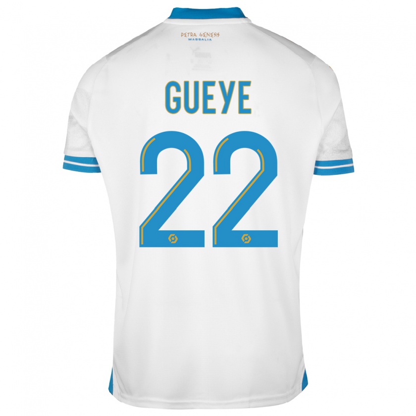 Kandiny Hombre Camiseta Pape Gueye #22 Blanco 1ª Equipación 2023/24 La Camisa Chile
