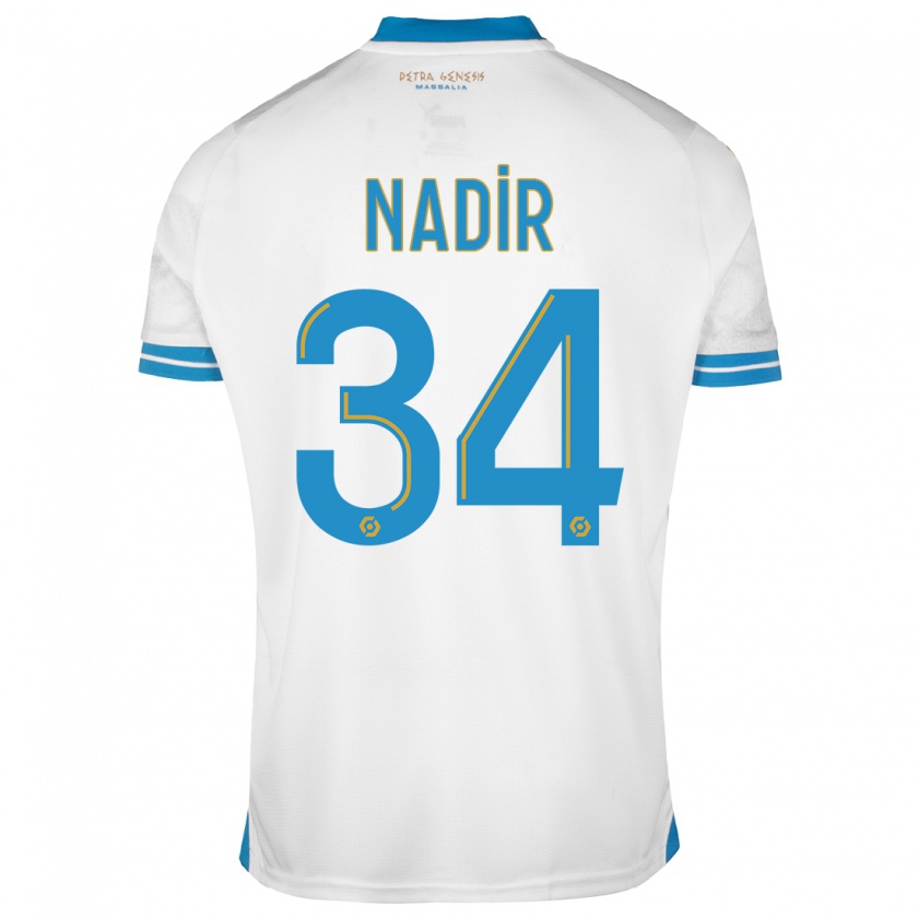 Kandiny Hombre Camiseta Bilal Nadir #34 Blanco 1ª Equipación 2023/24 La Camisa Chile