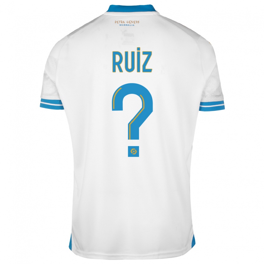 Kandiny Hombre Camiseta Pedro Ruiz #0 Blanco 1ª Equipación 2023/24 La Camisa Chile