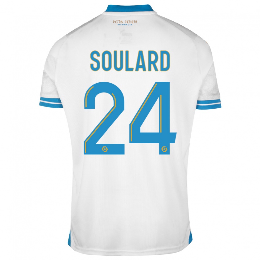 Kandiny Hombre Camiseta Amandine Soulard #24 Blanco 1ª Equipación 2023/24 La Camisa Chile