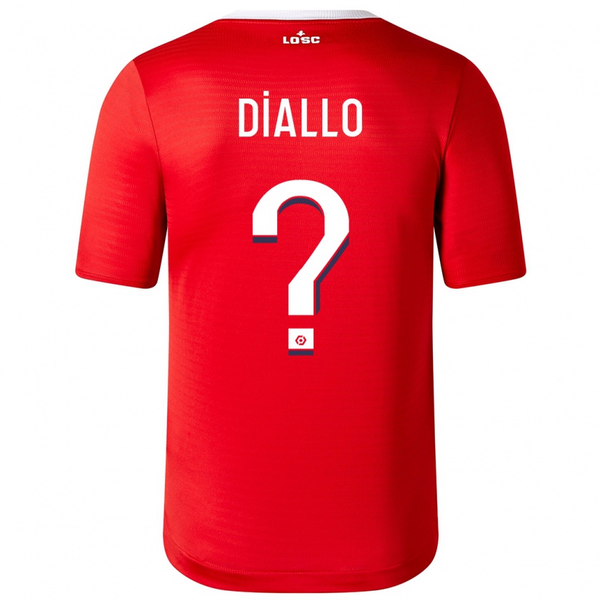 Kandiny Hombre Camiseta Alpha Diallo #0 Rojo 1ª Equipación 2023/24 La Camisa Chile