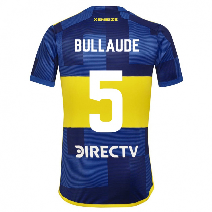 Kandiny Hombre Camiseta Ezequiel Bullaude #5 Azul Oscuro Amarillo 1ª Equipación 2023/24 La Camisa Chile