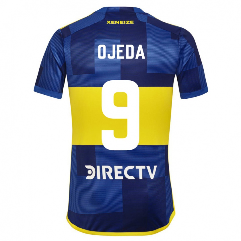 Kandiny Hombre Camiseta Andrea Ojeda #9 Azul Oscuro Amarillo 1ª Equipación 2023/24 La Camisa Chile